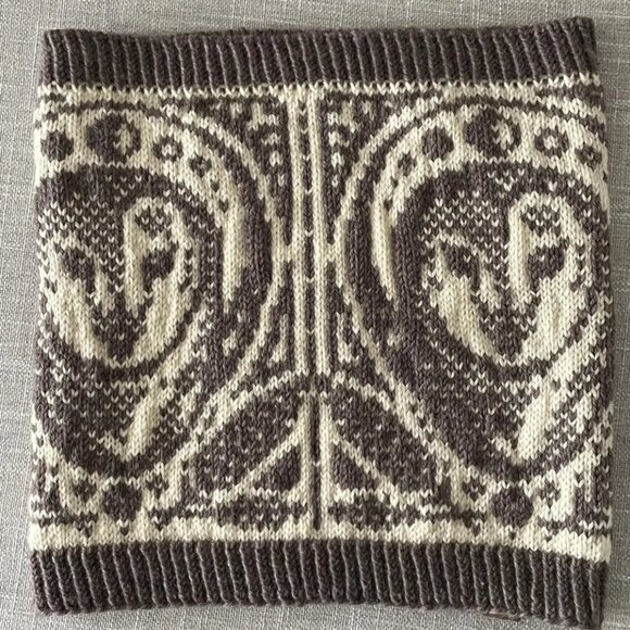 NWOT Owl Nouveau Hand Knit Cowl in wool + merino + cashmere naturals neutrals - Picture 6 of 6